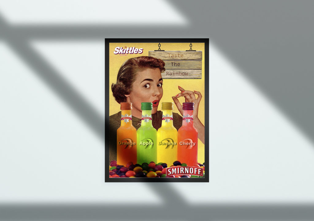 affiche skittles smirnoff